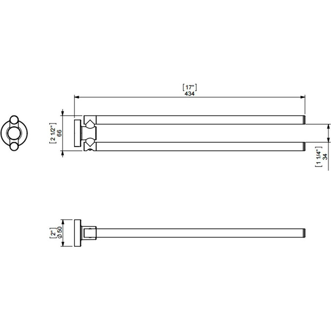 Держатель двухрожковый Sonia Tecno Project 116867, фото 2