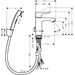 Смеситель для раковины Hansgrohe Metris 31285000, фото 6