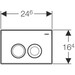 Кнопка змиву Geberit Delta21 115.125.21.1, фото , изображение 2