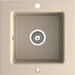 Мийка для кухні Ferro Kizz Sand DRG50/50S (50x50 см, пісочна, з сифоном та клапаном-автоматом), фото 