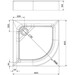 Полукруглый душевой поддон Kolo First XBN1680000, фото 2