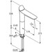 Смеситель для умывальника Kludi Ambienta 532980575 (высокий), фото 3