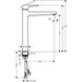Високий змішувач для умивальника Hansgrohe Metropol 32512000, фото , изображение 2
