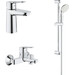 Набір змішувачів 3 в 1 для ванни Grohe Bau Edge 123365S, фото 