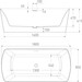 Окрема ванна 180x85 см Volle 12-22-804, фото , изображение 9