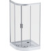 Душевая кабина 100x100 см Am.Pm Gem 1/4 Round W90UG-401-100MT (без поддона, стекло прозрачное, профиль матовый хром), Доступные размеры: 100 x 100, Цвет производителя: сатин (хром матовый), фото 