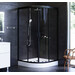 Душевая кабина 100x100 см Am.Pm Gem 1/4 Round W90UG-401-100BT (без поддона, стекло прозрачное, профиль черный матовый), Доступные размеры: 100 x 100, Цвет производителя: черный матовый, фото 3