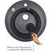 Кухонна мийка Lidz D510/200 BLA-03 (LIDZBLA03D510200, штучний камінь, 50 см, чорна), Колір виробника: чорний, фото , изображение 2