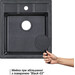 Кухонная мойка Lidz 460x515/200 BLA-03 (LIDZBLA03460515200, искусственный камень, 45x51 см, черная), фото 2