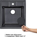 Кухонна мийка Lidz 460x515/200 BLM-14 (LIDZBLM14460515200, штучний камінь, 45x51 см, чорний металік), фото , изображение 2
