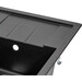 Кухонна мийка Lidz 650x500/200 BLM-14 (LIDZBLM14650500200, штучний камінь, 64x49 см, чорна), Колір виробника: чорний матовий, фото , изображение 4