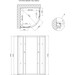 Душевая кабина без поддона 90x90 см Lidz Latwa SC90x90.SAT.MID.FR (профиль сатин, стекло матовое), фото 2
