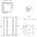 Душевая кабина 90x90 см Lidz Latwa SC90x90.SAT.LOW.GR с поддоном Kupala ST90x90x16 (профиль сатин, стекло тонированное), фото 2