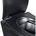 Безободковый подвесной унитаз Qtap Robin QT1333046ENRMB New (черный матовый, с сиденьем), фото 3