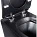 Безободковый подвесной унитаз Qtap Robin QT1333046ENRMB New (черный матовый, с сиденьем), фото 4