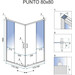 Душевая кабина Rea Punto 80x80 REA-K0863 (80x80 см, стекло прозрачное, профиль хром), Доступные размеры: 80 x 80, Цвет производителя: хром, фото 7