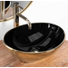Раковина Rea Sofia In Black/Gold REA-U4527 (41x34.5 см, чорна/золота, чаша), Доступні розміри: 41 x 34, Колір виробника: золото, чорний, фото , изображение 2