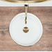 Раковина Rea Sami Gold Edge REA-U6758 (36x36 см, белая/золотая, чаша), Цвет производителя: белый глянец, золотой бортик, фото 3