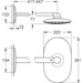 Верхній душ з кронштейном Grohe Rainshower 360 Mono 26450LS0 (1 режим, білий місяць), фото , изображение 3