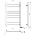Электрический полотенцесушитель Navin Авангард 12-028050-4880 (480x800, белый глянец, правый), Доступные размеры: 480 x 800, Цвет производителя: белый глянец, Подключение полотенцесушителя: правое, фото 5