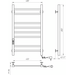 Электрический полотенцесушитель Navin Авангард Digital 10-028052-4880 (480x800, правый, с таймером), Доступные размеры: 480 x 800, Цвет производителя: хром, Подключение полотенцесушителя: правое, фото 6