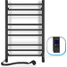 Электрический полотенцесушитель Navin Классик Квадро Sensor 12-216153-5080 (500x800, черный муар, левый, сенсорный, с таймером), Доступные размеры: 500 x 800, Цвет производителя: черный муар, Подключение полотенцесушителя: левое, фото 