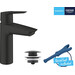 Смеситель для умывальника Grohe QuickFix Start 235752432 (черный матовый, с донным клапаном), фото 5