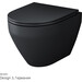 Безободковый подвесной унитаз Am.Pm Spirit V2.0 FlashClean C701700MBSC (черный, с сиденьем), фото 12