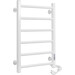 Электрический полотенцесушитель Laris Зебра Альфа ЧК6 R3 77700068 (400x600, белый глянцевый, правый, с таймером), Доступные размеры: 400 x 600, Цвет производителя: белый глянец, Подключение полотенцесушителя: правое, фото 