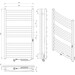 Электрический полотенцесушитель Laris Гранд П10 73207365 (500x900, хром/белый/черный/золото/бронза, правый), фото 6