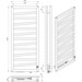 Электрический полотенцесушитель Laris Зебра Мираж ЧКЧ11 71207714 (500x1200, черный матовый, левый), Подключение полотенцесушителя: левое, фото 6