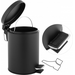 Відро для сміття Yoka Labi Black CH.LABI-BLK (чорне, 3 л, з педаллю та кришкою), фото , изображение 4