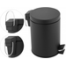 Відро для сміття Yoka Labi Black CH.LABI-BLK (чорне, 3 л, з педаллю та кришкою), фото , изображение 5