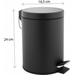 Відро для сміття Yoka Labi Black CH.LABI-BLK (чорне, 3 л, з педаллю та кришкою), фото , изображение 6