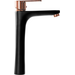 Змішувач для раковини Rea Mild Black Rose Gold REA-B4808 (чорний/рожеве золото, високий), фото , изображение 3