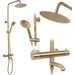 Термостатична душова система Rea Lungo Brushed Gold REA-P6604 (брашована золота, з виливом), Колір виробника: золото брошене (матове), фото , изображение 5