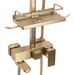 Душевая система Rea Jack Brushed Gold REA-P7050 (брашированное золото, с полочкой), Цвет производителя: брашированное золото (матовое), фото 8