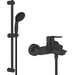 Смеситель для ванны Grohe QuickFix Start&Vitalio 100 Black UA30330702 (черный матовый, с душевым гарнитуром), фото 