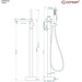 Смеситель для ванны Corsan Ango Chrome CMB3020CH (напольный), Цвет производителя: хром, фото 5
