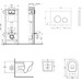 Комплект унитаз с инсталляцией 4 в 1 Qtap QT16335178W0133M425M11112CRM: подвесной унитаз с сиденьем Swan QT16335178W + инсталляция Nest ST QT0133M425 + клавиша смыва Nest QT0111M11112CRM + звукоизоляционная прокладка, фото 9