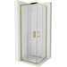 Душова кабіна Mexen Rio Gold MEX-860-080-080-50-00 (80x80 см, скло прозоре, профіль золотий), фото 
