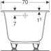 Акриловая ванна Geberit Soana 554.001.01.1 (160x70 см, с ножками), Доступные размеры: 160 x 70, фото 4