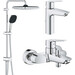 Комплект смесителей для ванной комнаты Grohe QuickFix Start M-Size UA202305RM (23455002+24206002+26698001), фото 