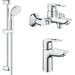 Набір змішувачів для ванни 3 в 1 Grohe BauLoop New S-Size UA123214S0 (23337001+23603001+27598001), фото 