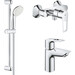 Набір змішувачів для душу 3 в 1 Grohe BauLoop New S-Size (UA) (23337001+23634001+27598001), фото 