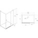 Душова кабіна Volle Benita Right 1017.134600R(3 коробки) (120x80 см, скло прозоре, профіль хром), Доступні розміри: 120 x 80 R, Колір виробника: хром, фото , изображение 3