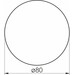 Зеркало для ванной комнаты Volle Luna Ronda 1648.50078800 (80 см, с контражурной подсветкой, без выключателя), Доступные размеры: 80, фото 2