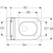 Безободковый подвесной унитаз Geberit Smyle Square 500.685.01.1 (с сиденьем), фото 4