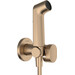 Гигиенический душ с вентилем Hansgrohe Bidette 1jet S Brushed Bronze 29232140 (брашированная бронза, внешняя часть), Цвет производителя: брашированная бронза, фото 