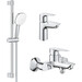 Комплект змішувачів 3 в 1 для ванної кімнати Grohe BauEdge New S-Size UA123365S1 (23605001+23330001+26748003), фото 